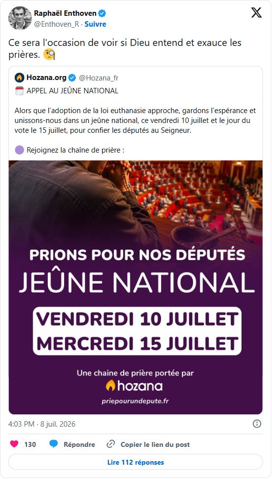 Publication de Raphaël Enthoven